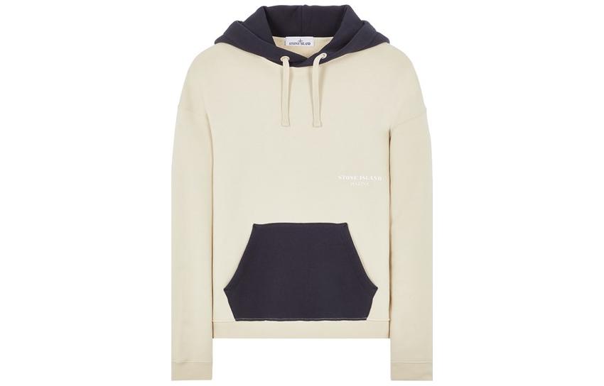 Stone Island FW23 Marina Patchwork Colorblock Hoodie Navy Unisex 7915651X6-V0095