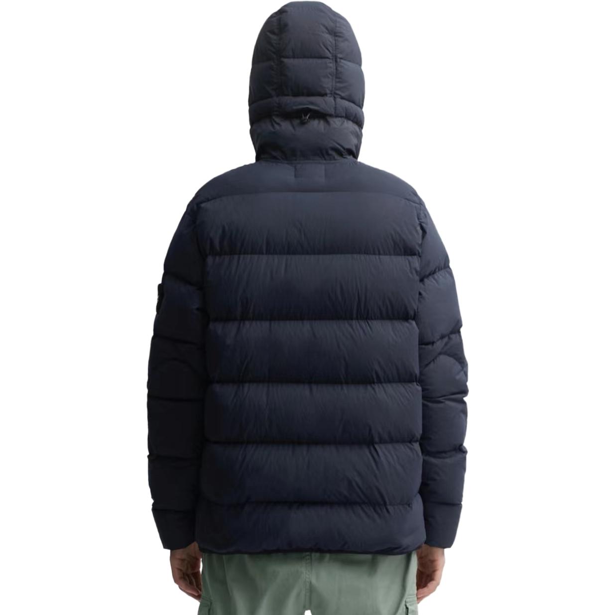 Stone Island FW23 Metal Nylon Quilted Logo Hooded Down Jacket Navy Unisex. 791543728-V0020 圖 5