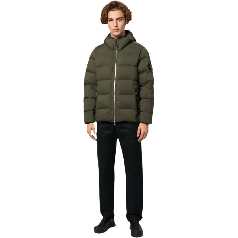 STONE ISLAND FW23 Metallic Nylon Hooded Puffer Jacket Green Unisex 791543728V0058 圖 4