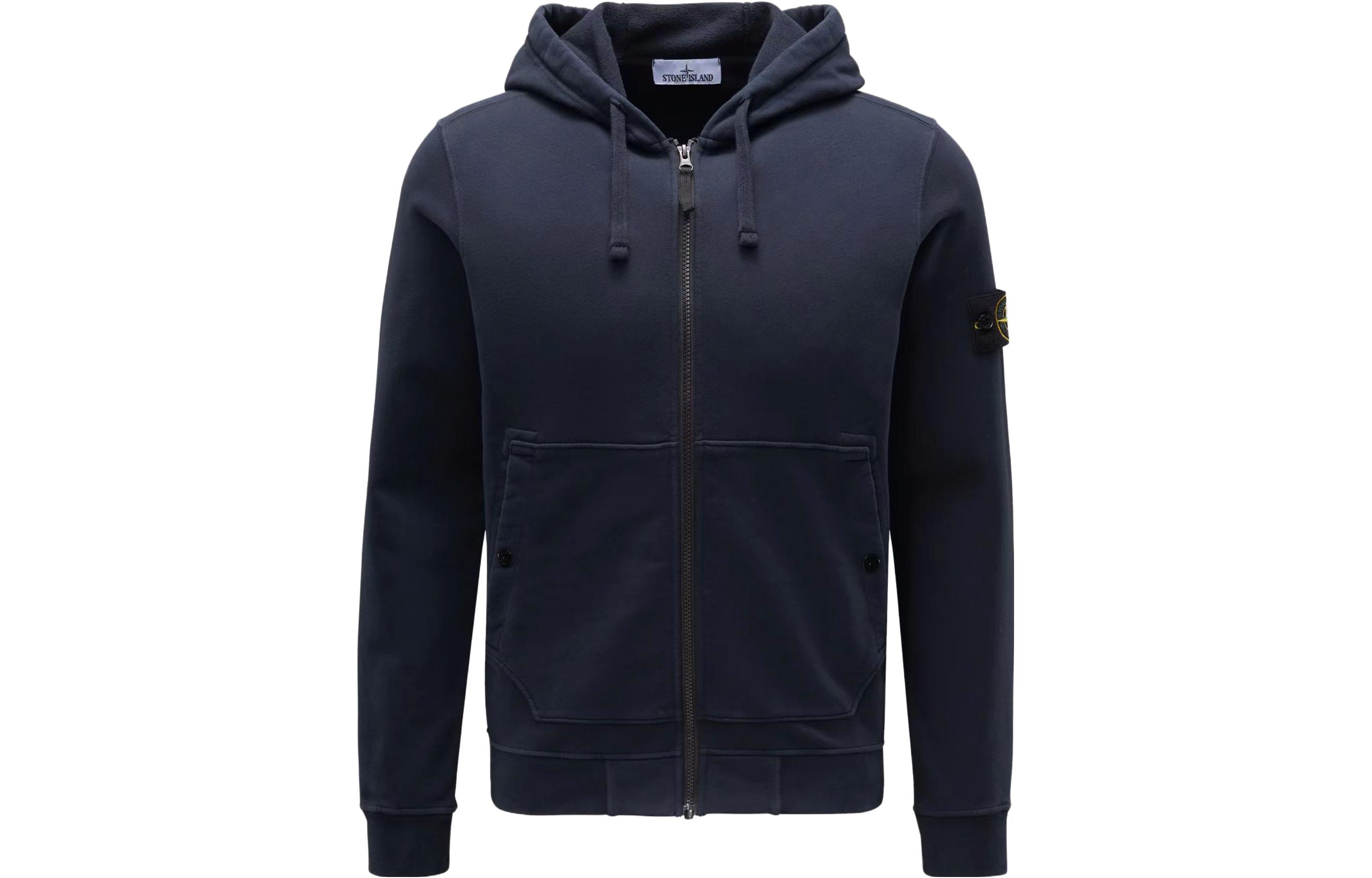 STONE ISLAND FW23 Navy Blue Hoodie with Logo and Drawstring for Men. 791561620-V0020 圖 2