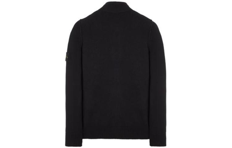 Lookbook STONE ISLAND FW23 深蓝色针织毛衣男女同款长袖开衫 7915547A3-A0020