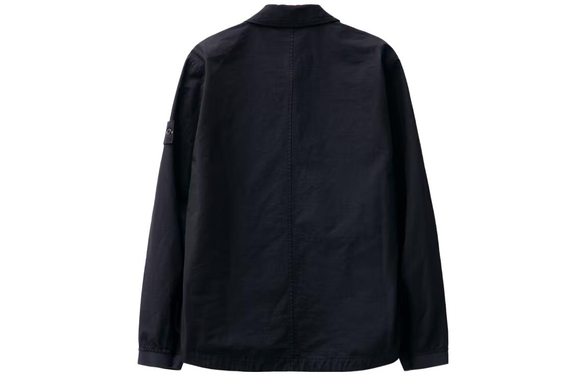 Stone Island FW23 Navy Blue Zip Sleeve Patch Shirt Jacket Men 791511112-V0020 圖 3