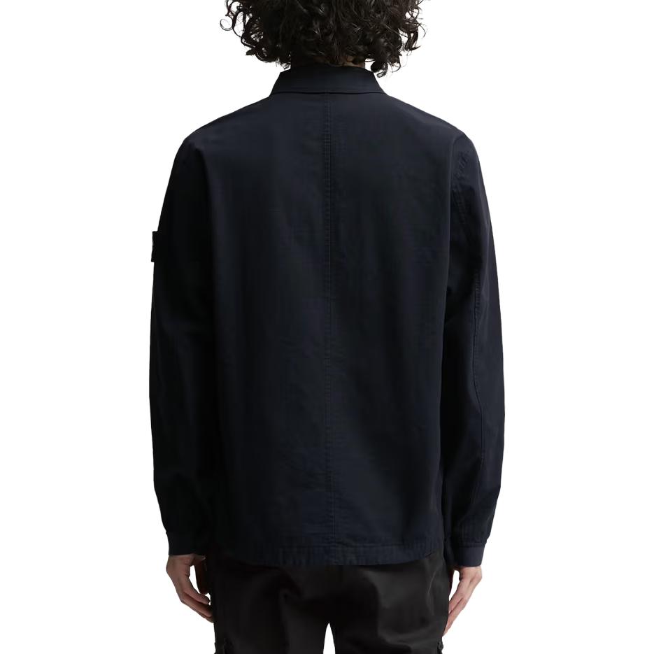 Stone Island FW23 Navy Blue Zip Sleeve Patch Shirt Jacket Men 791511112-V0020 圖 5