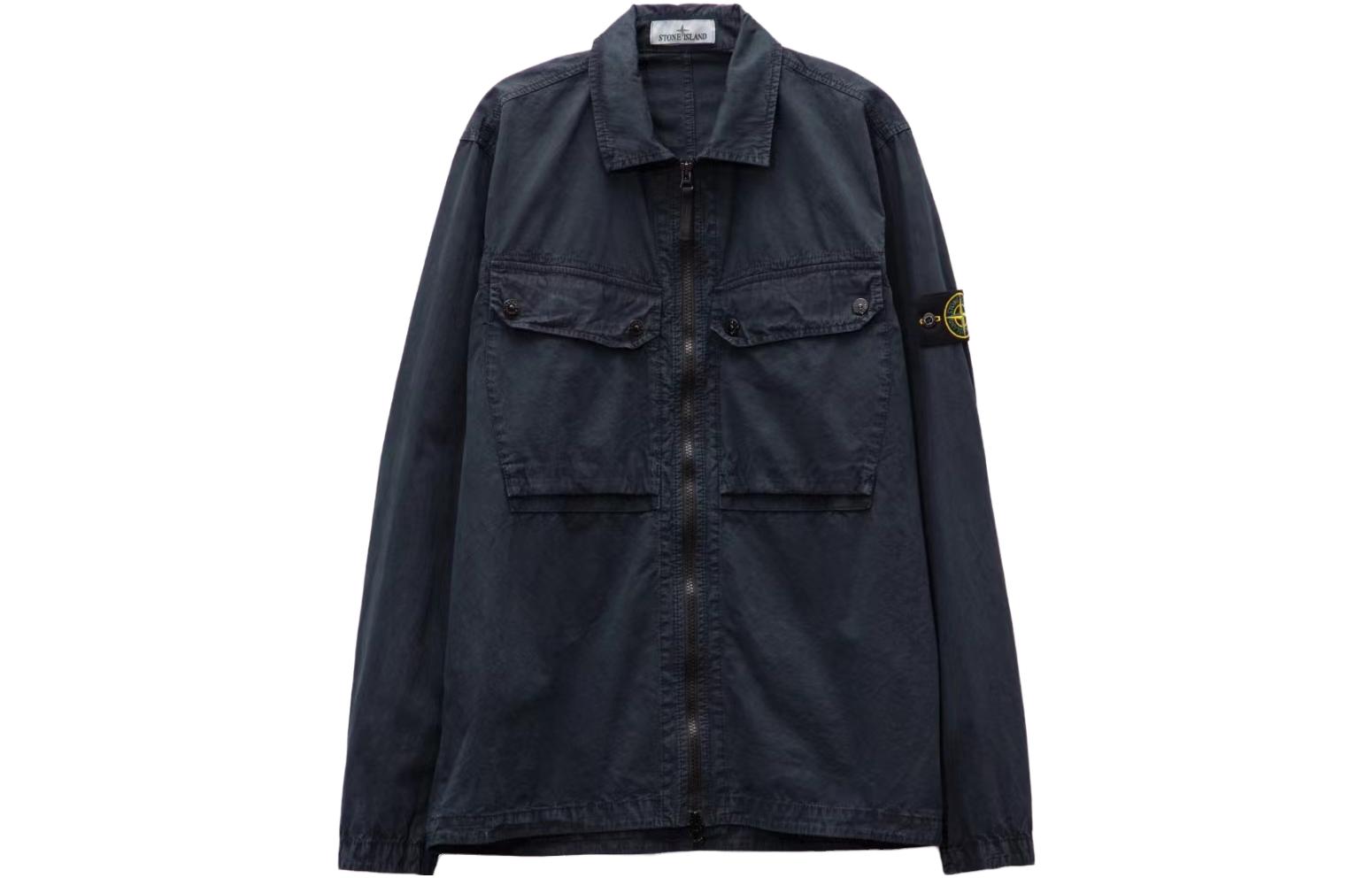 STONE ISLAND FW23 Navy Organic Cotton Washed Logo Shirt Jacket 7915102WN-V0120 圖 2