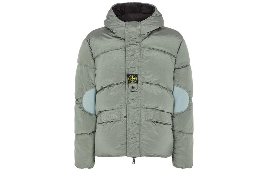 Stone Island FW23 Nylon Metal Reversible Green Hooded Jacket for Men 791542719-V0055
