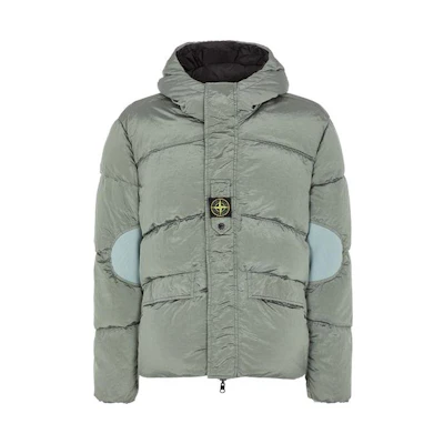 Stone Island FW23 Nylon Metal Reversible Green Hooded Jacket for Men 791542719-V0055