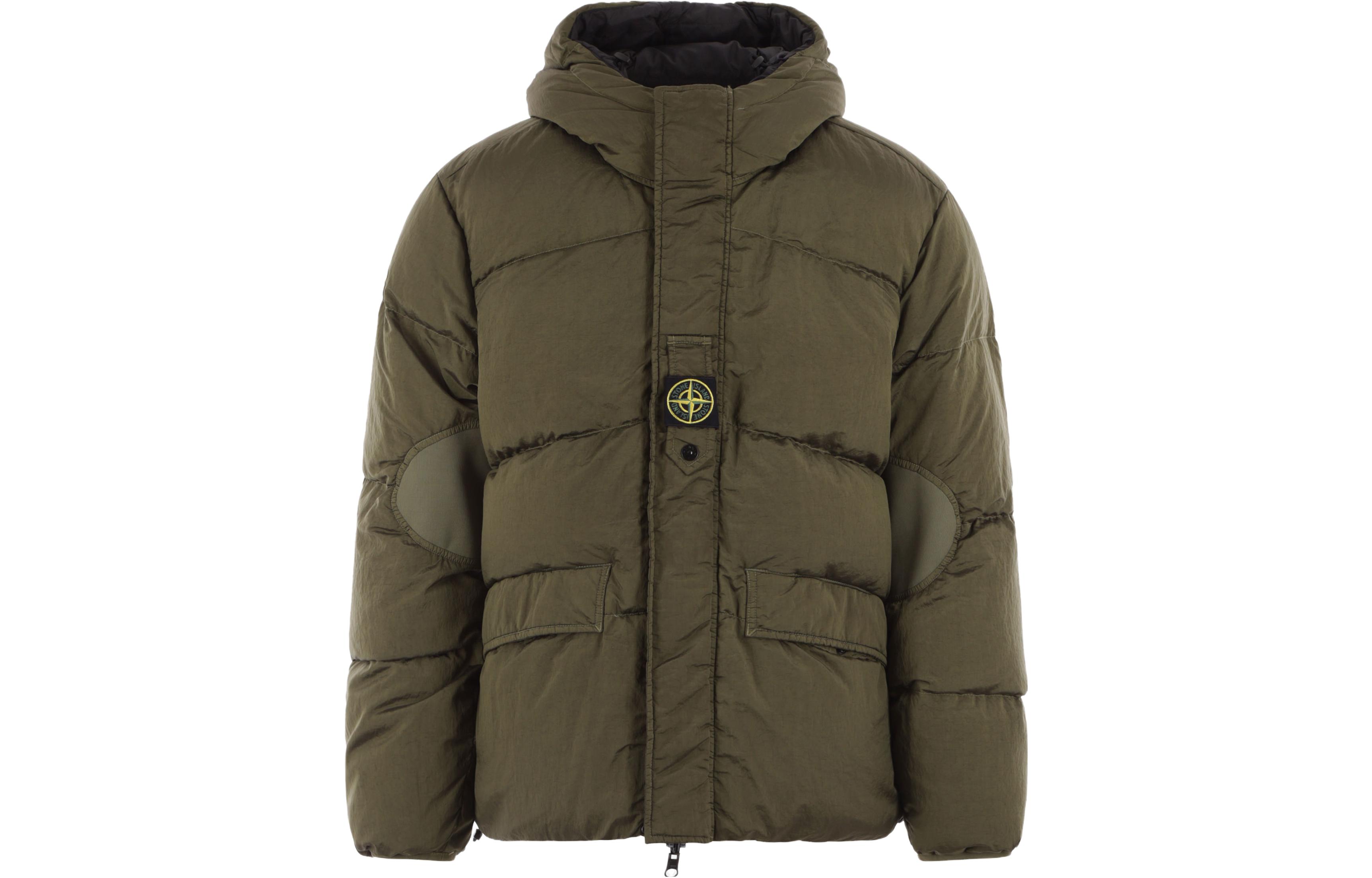 Stone Island FW23 Nylon Metal Reversible Zipped Hooded Jacket Green Mens 791542719-V0058