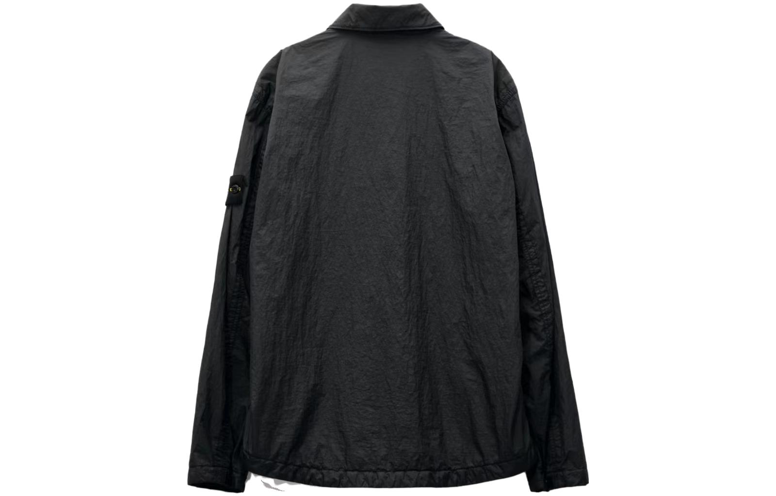 STONE ISLAND FW23 Nylon Zip-Up Collared Jacket with Chest Pocket Black 791510723-V0029 圖 3