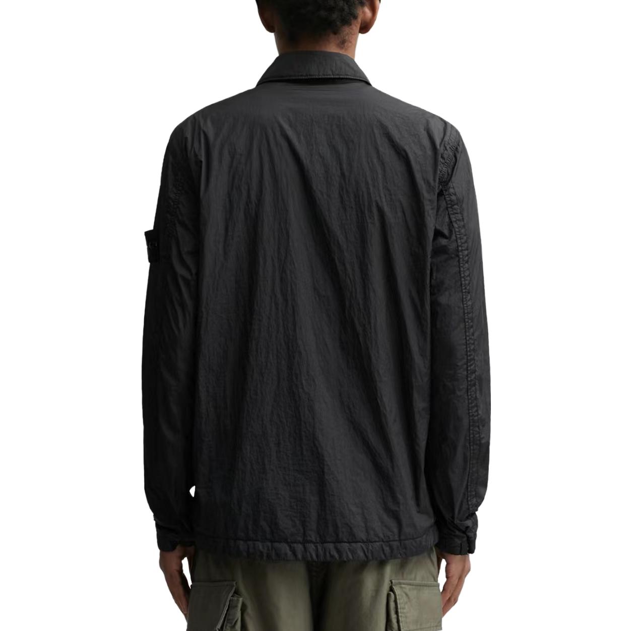 STONE ISLAND FW23 Nylon Zip-Up Collared Jacket with Chest Pocket Black 791510723-V0029 圖 4