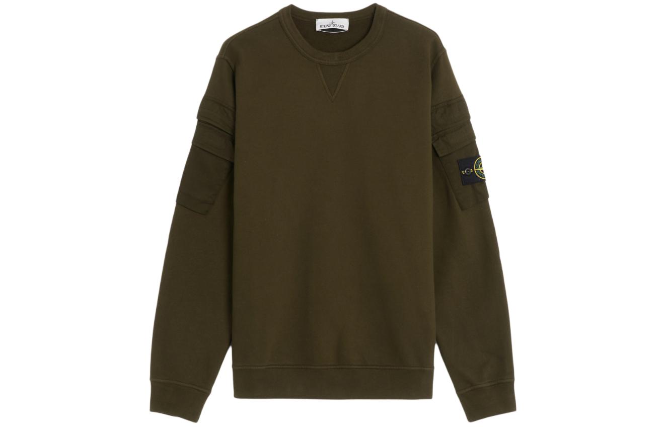 Stone Island FW23 Olive Cotton Pocket Long Sleeve Casual Sweatshirt 791560577-V0058 圖 2