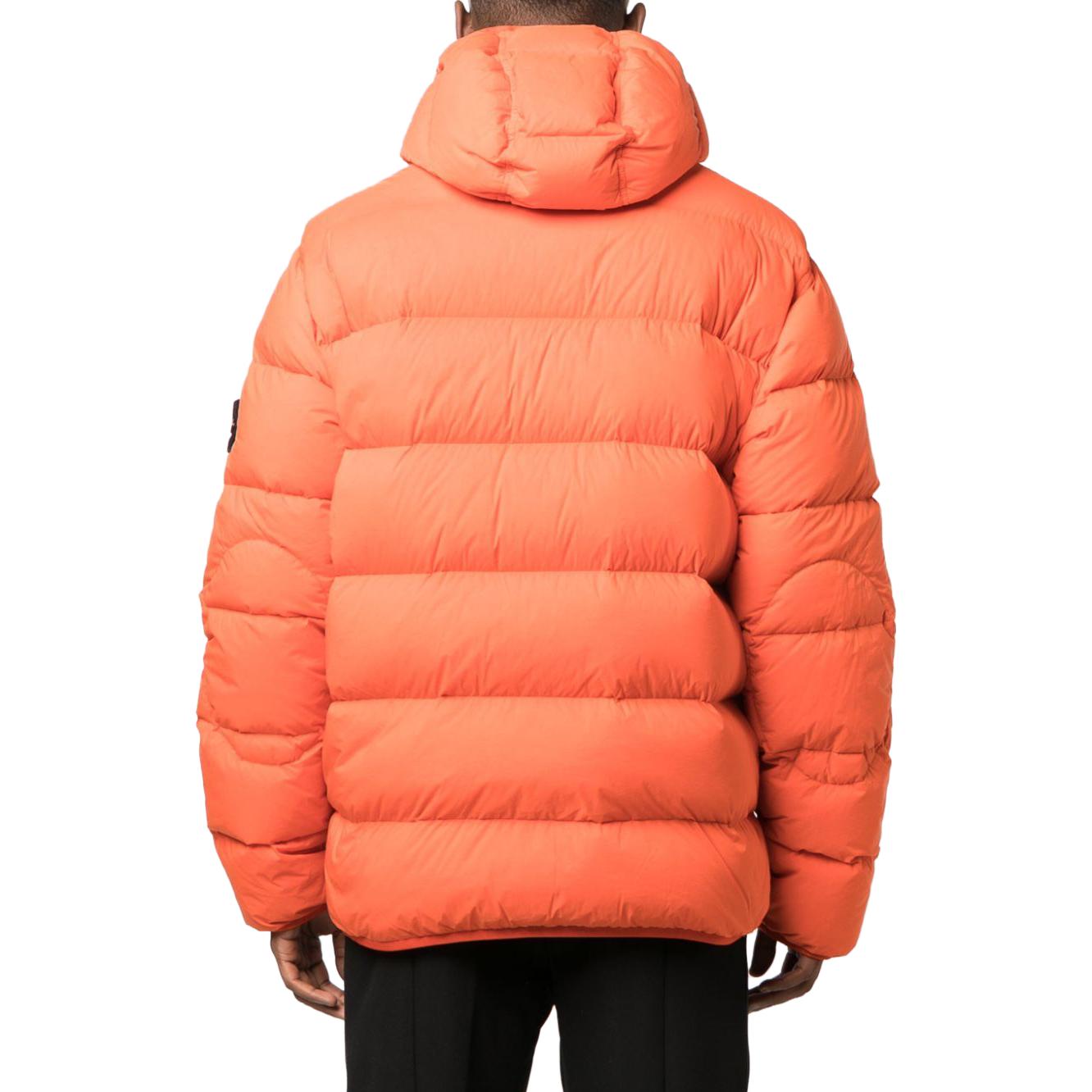 Stone Island FW23 Orange Quilted Nylon Hooded Down Jacket Unisex 791543728-V0037 圖 4