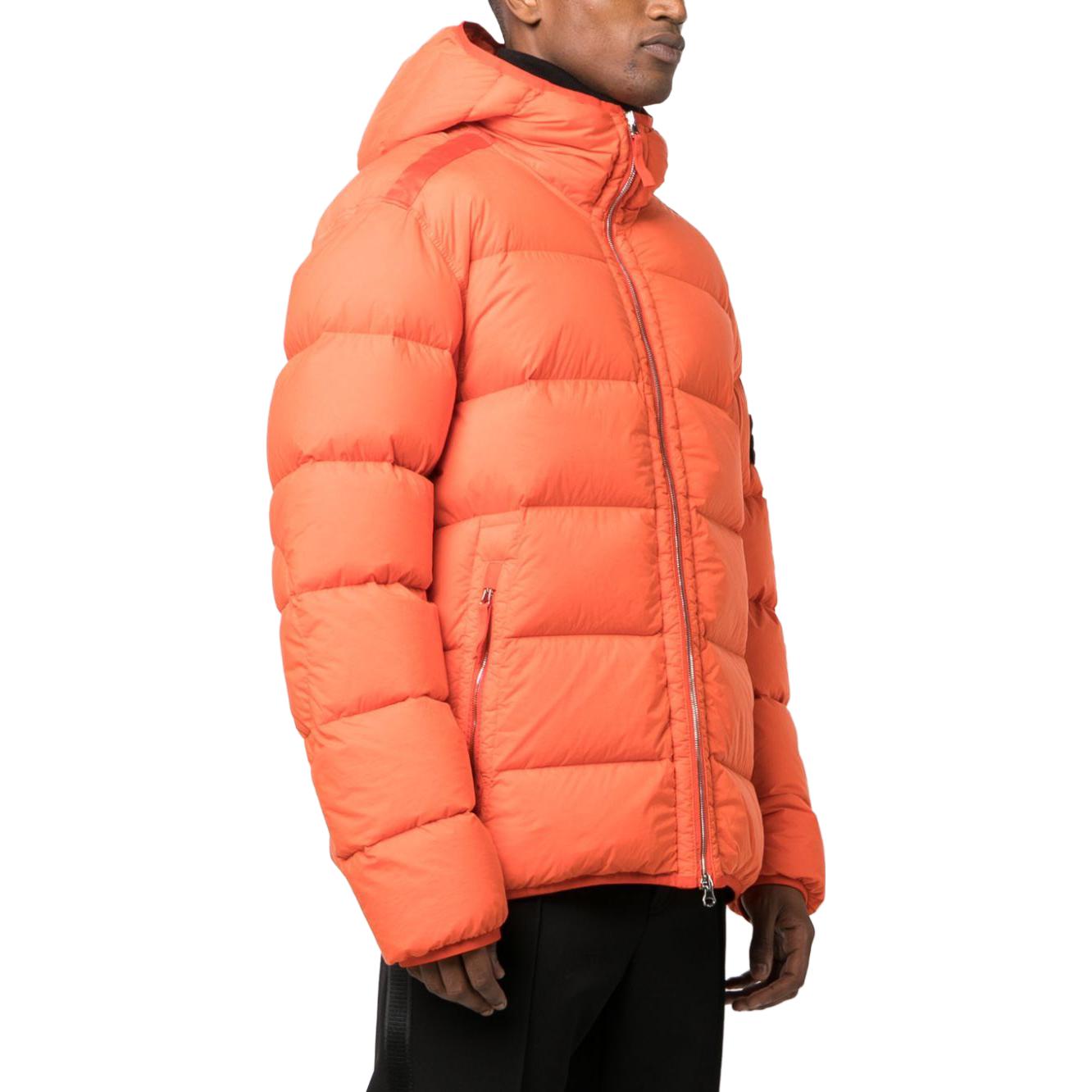 Stone Island FW23 Orange Quilted Nylon Hooded Down Jacket Unisex 791543728-V0037 圖 5