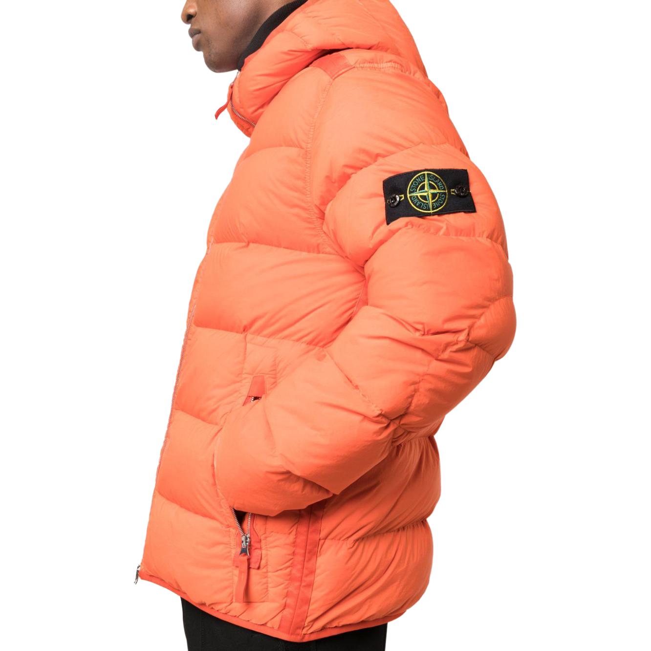 Stone Island FW23 Orange Quilted Nylon Hooded Down Jacket Unisex 791543728-V0037 圖 6