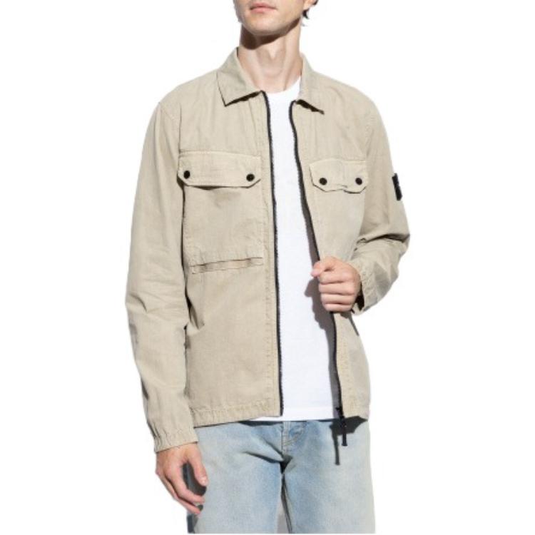 Stone Island FW23 Organic Cotton Washed Double Pocket White Shirt Jacket Men 7915102WN-V0195 圖 4