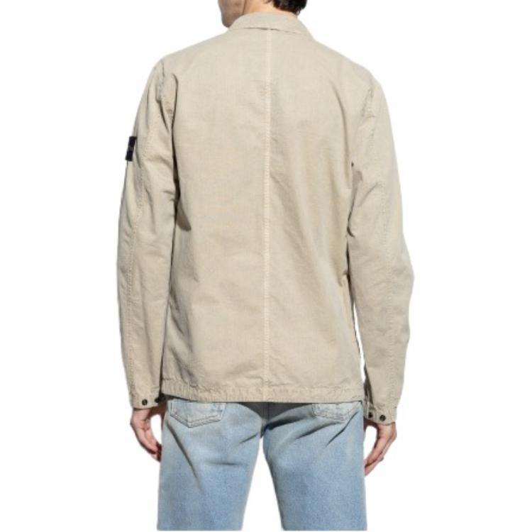 Stone Island FW23 Organic Cotton Washed Double Pocket White Shirt Jacket Men 7915102WN-V0195 圖 5
