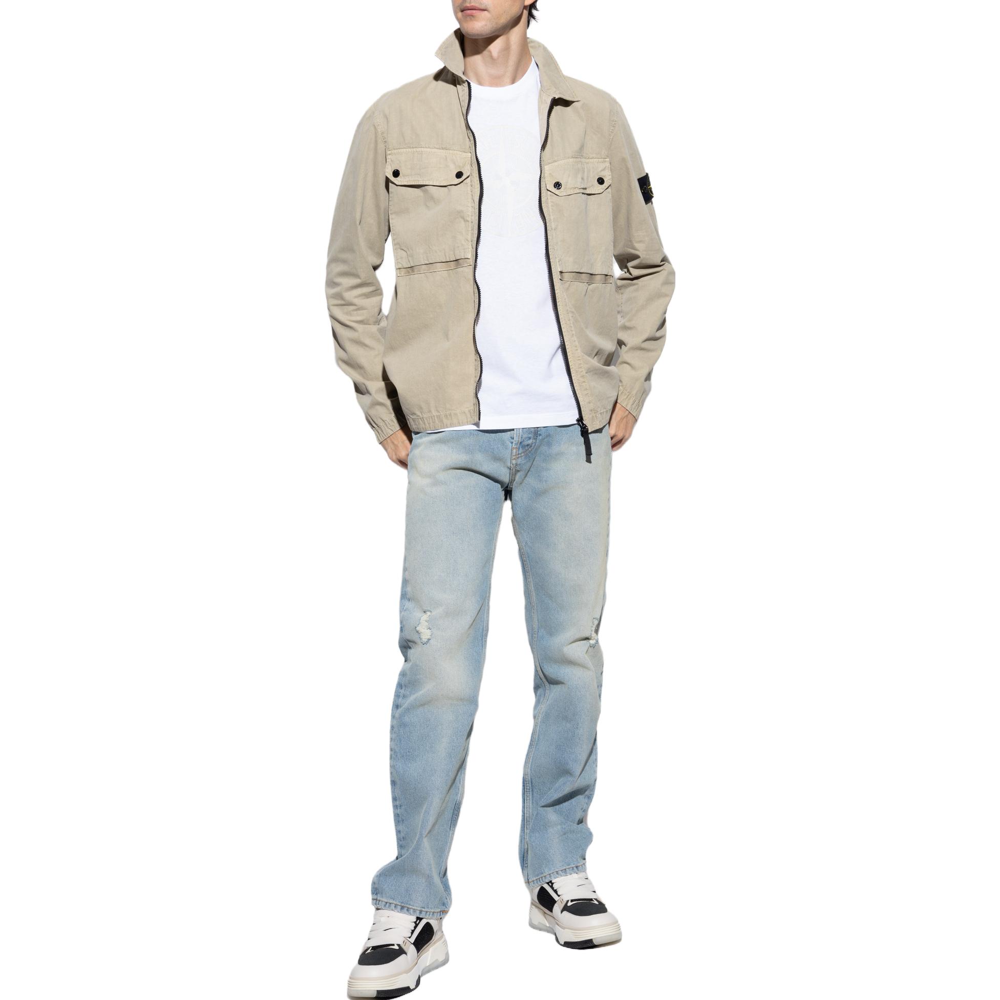 Stone Island FW23 Organic Cotton Washed Double Pocket White Shirt Jacket Men 7915102WN-V0195 圖 6