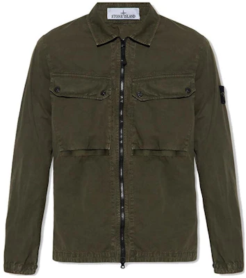 STONE ISLAND FW23 Jaket Kemeja Logo Kapas Organik Hijau Zaitun Lelaki 7915102WN-V0158 Buy STONE ISLAND FW23 Jaket Kemeja Logo Kapas Organik Hijau Zaitun Lelaki 7915102WN-V0158