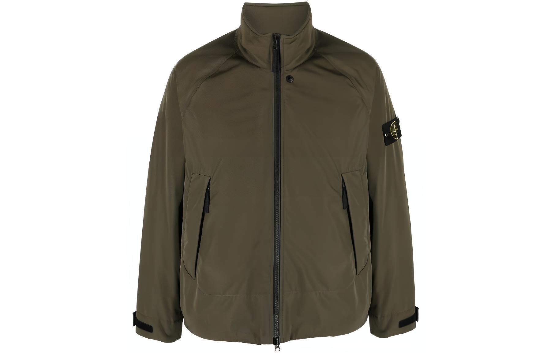 STONE ISLAND FW23 Primaloft Green Zip-Up Cotton Jacket for Men 791541926-V0058