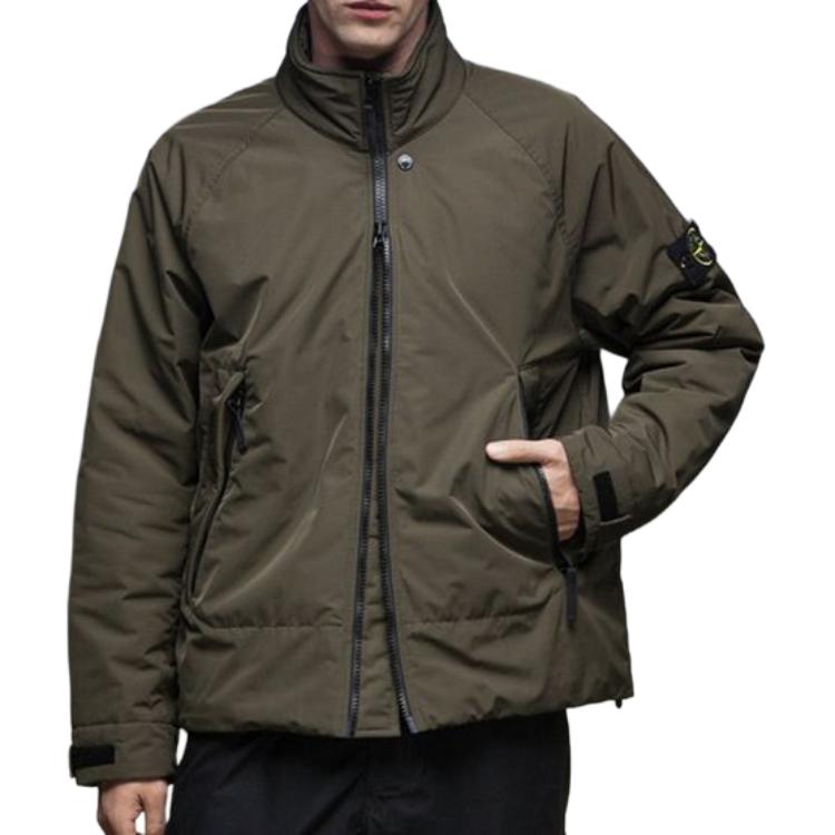 STONE ISLAND FW23 Primaloft Green Zip-Up Cotton Jacket for Men 791541926-V0058 圖 3