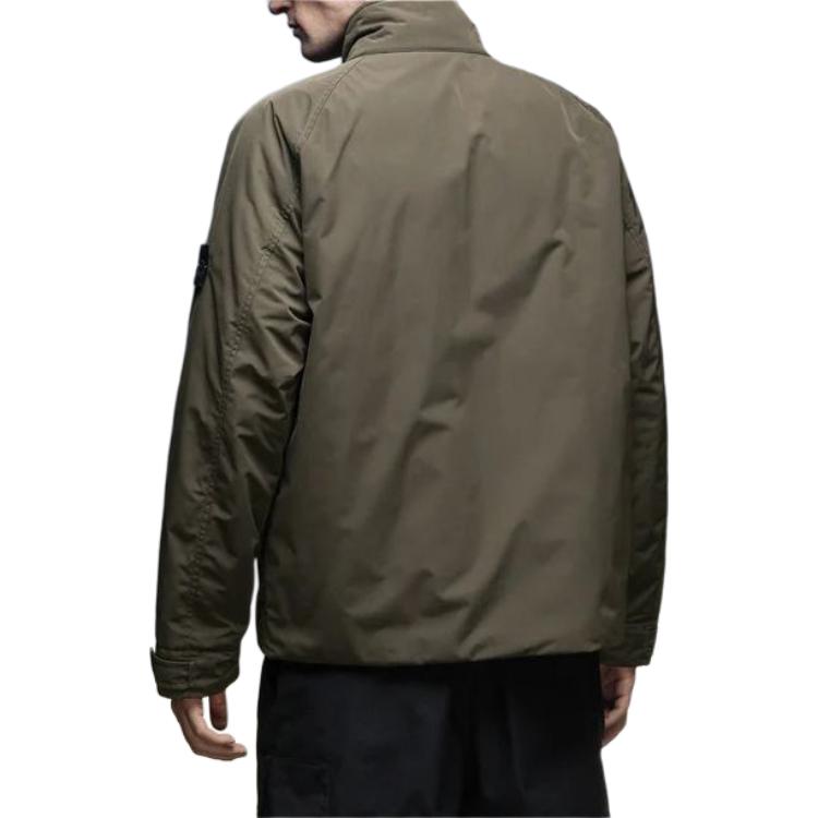 STONE ISLAND FW23 Primaloft Green Zip-Up Cotton Jacket for Men 791541926-V0058 圖 4