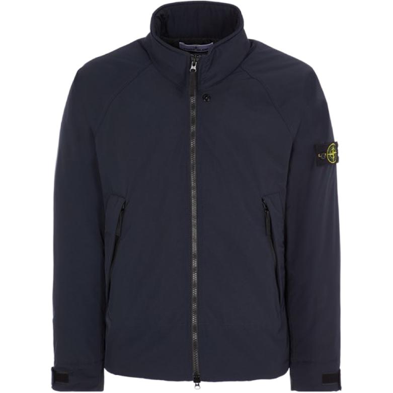 Stone Island FW23 Primaloft Solid Color Zip Jacket Blue Outerwear 791541926-V0020