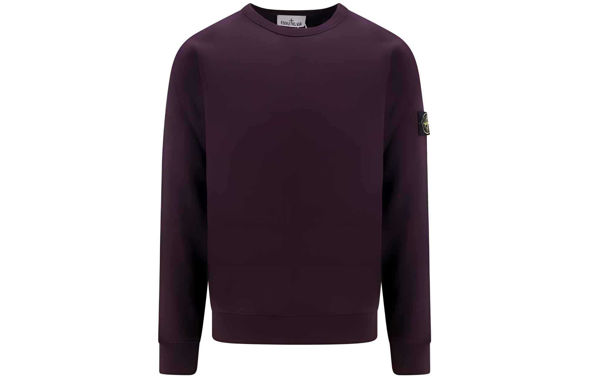 Stone Island FW23 Purple Crewneck Loose Fit Long Sleeve Sweatshirt 791562420-V0011