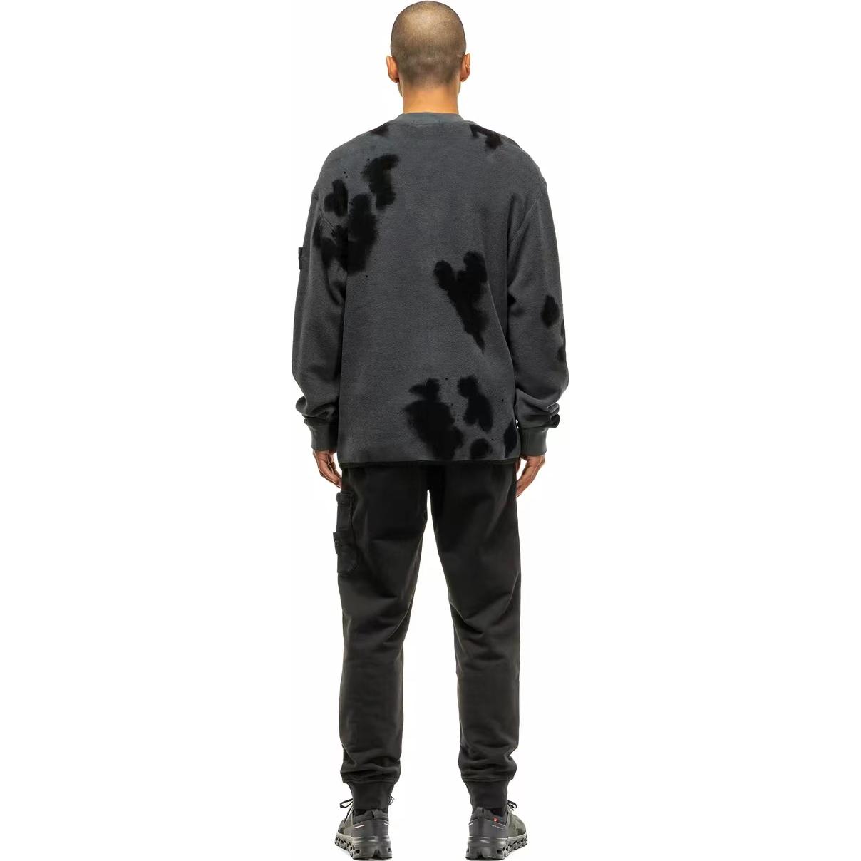 STONE ISLAND FW23 Rare White Label Handmade Speckled Crewneck Sweatshirt Grey 7915657E4-V0062 圖 5