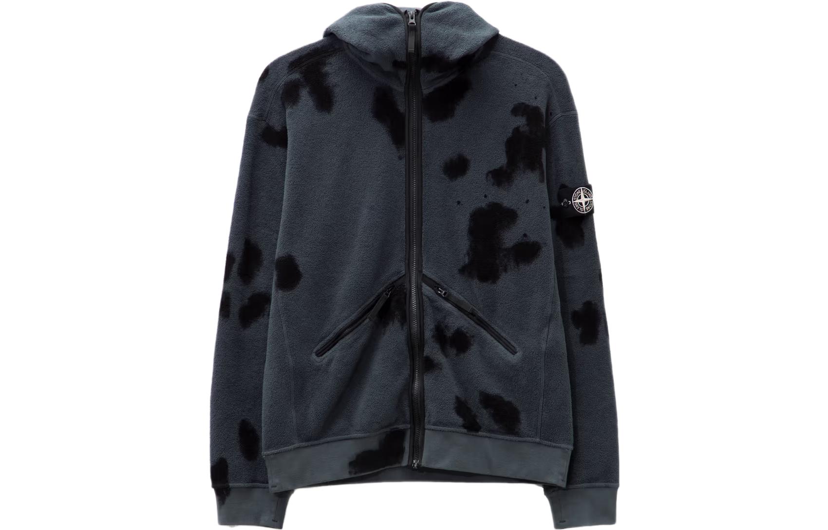 Stone Island FW23 Rare White Label Speckled Fleece Zip Hoodie Unisex Ash Grey 7915658E4-V0062 圖 2