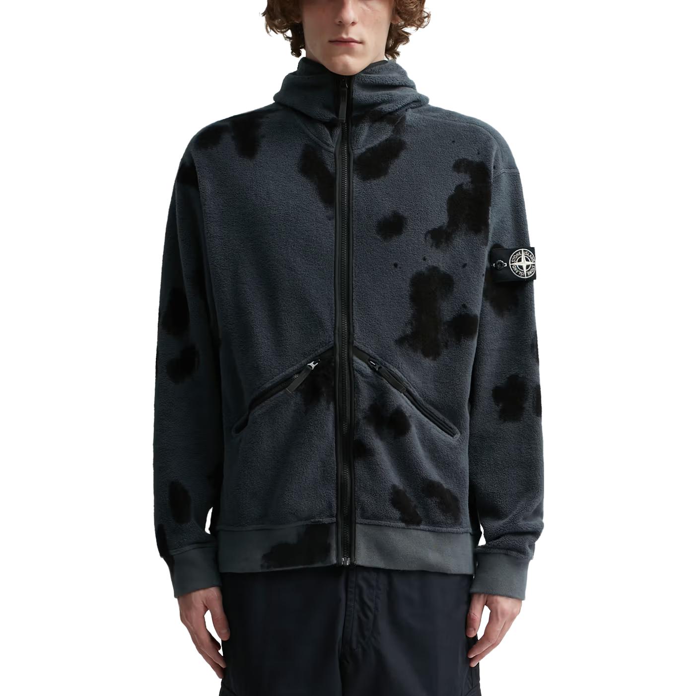 Stone Island FW23 Rare White Label Speckled Fleece Zip Hoodie Unisex Ash Grey 7915658E4-V0062 圖 5