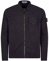 STONE ISLAND FW23 Single Pocket Gabardine Zip Jacket Shirt Navy . 791511010-V0020 STONE ISLAND FW23 Single Pocket Gabardine Zip Jacket Shirt Navy . 791511010-V0020