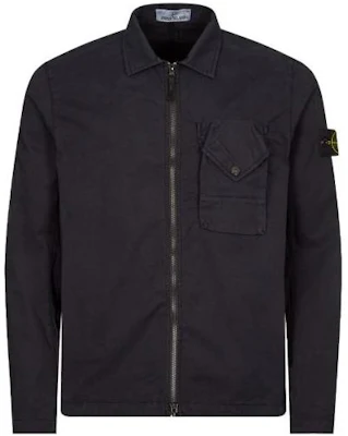 STONE ISLAND FW23 Single Pocket Gabardine Zip Jacket Shirt Navy . 791511010-V0020 Order STONE ISLAND FW23 Single Pocket Gabardine Zip Jacket Shirt Navy . 791511010-V0020