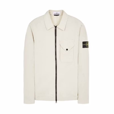 Stone Island FW23 Single Pocket Zip-Up Gabardine Jacket 791511010-V0097