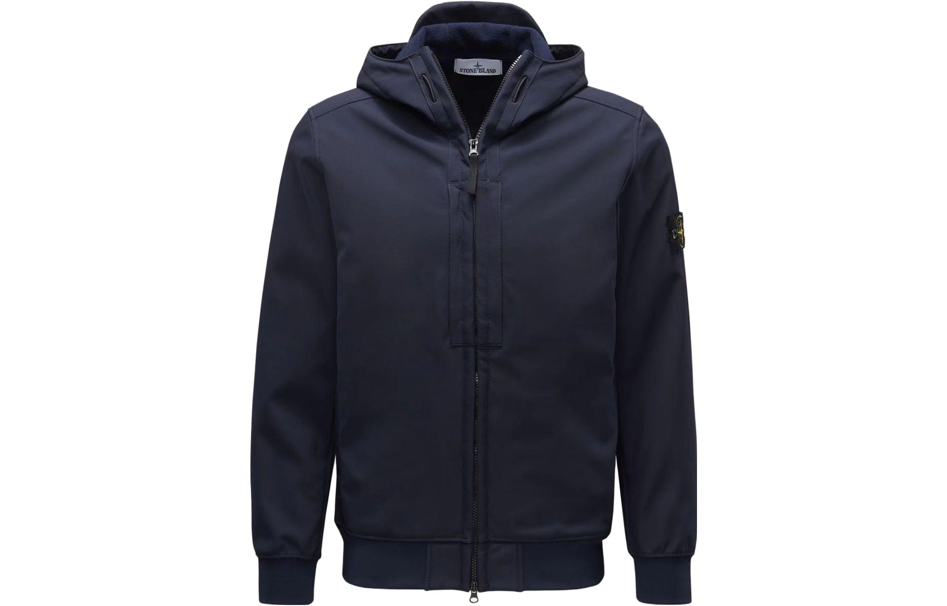 STONE ISLAND FW23 Soft Shell-R e.dye® Waterproof Hooded Jacket Navy Blue Men’s 7915Q0122-V0020