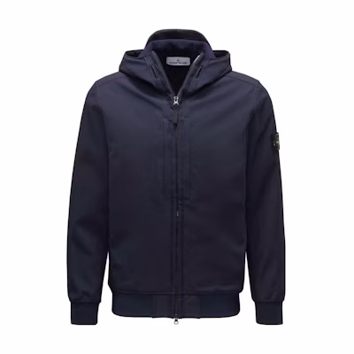 STONE ISLAND FW23 Soft Shell-R e.dye® Waterproof Hooded Jacket Navy Blue Men’s 7915Q0122-V0020