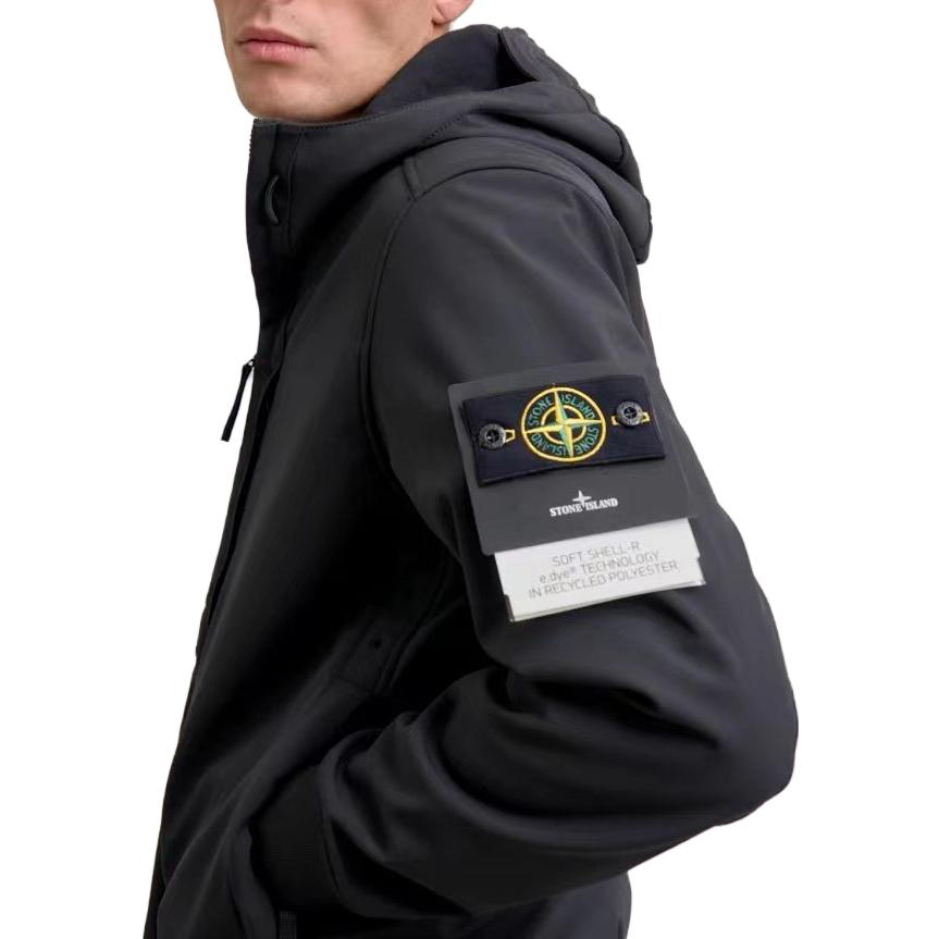 Sizing STONE ISLAND FW23 e.dye®防水帽夾克 黑色 7915Q0122V0029
