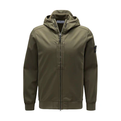 Stone Island FW23 Soft Shell-R edye® Green Waterproof Windbreaker Jacket Men’s 7915Q0122-V0058