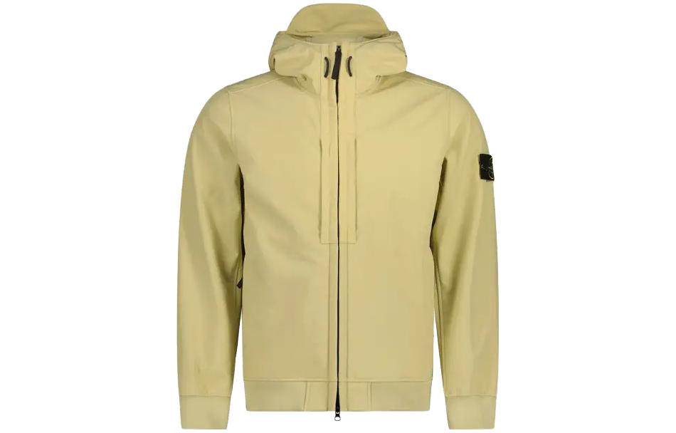 Stone Island FW23 Soft Shell-R edye® Waterproof Breathable Jacket Yellow 7915Q0122-V0091