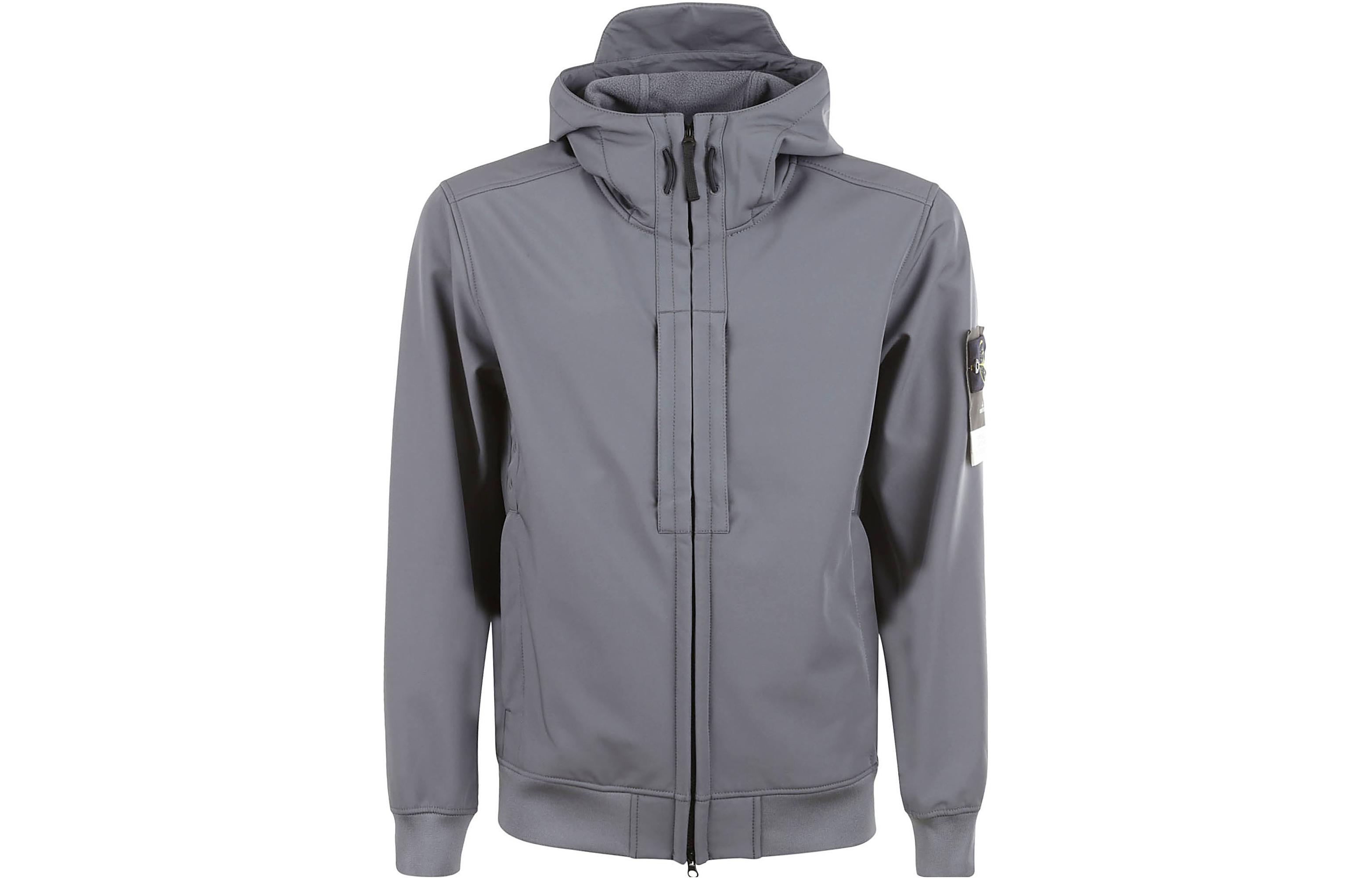 Stone Island FW23 Soft Shell-R edye® Windproof Waterproof Hoodie Jacket Grey 7915Q0122-V0062