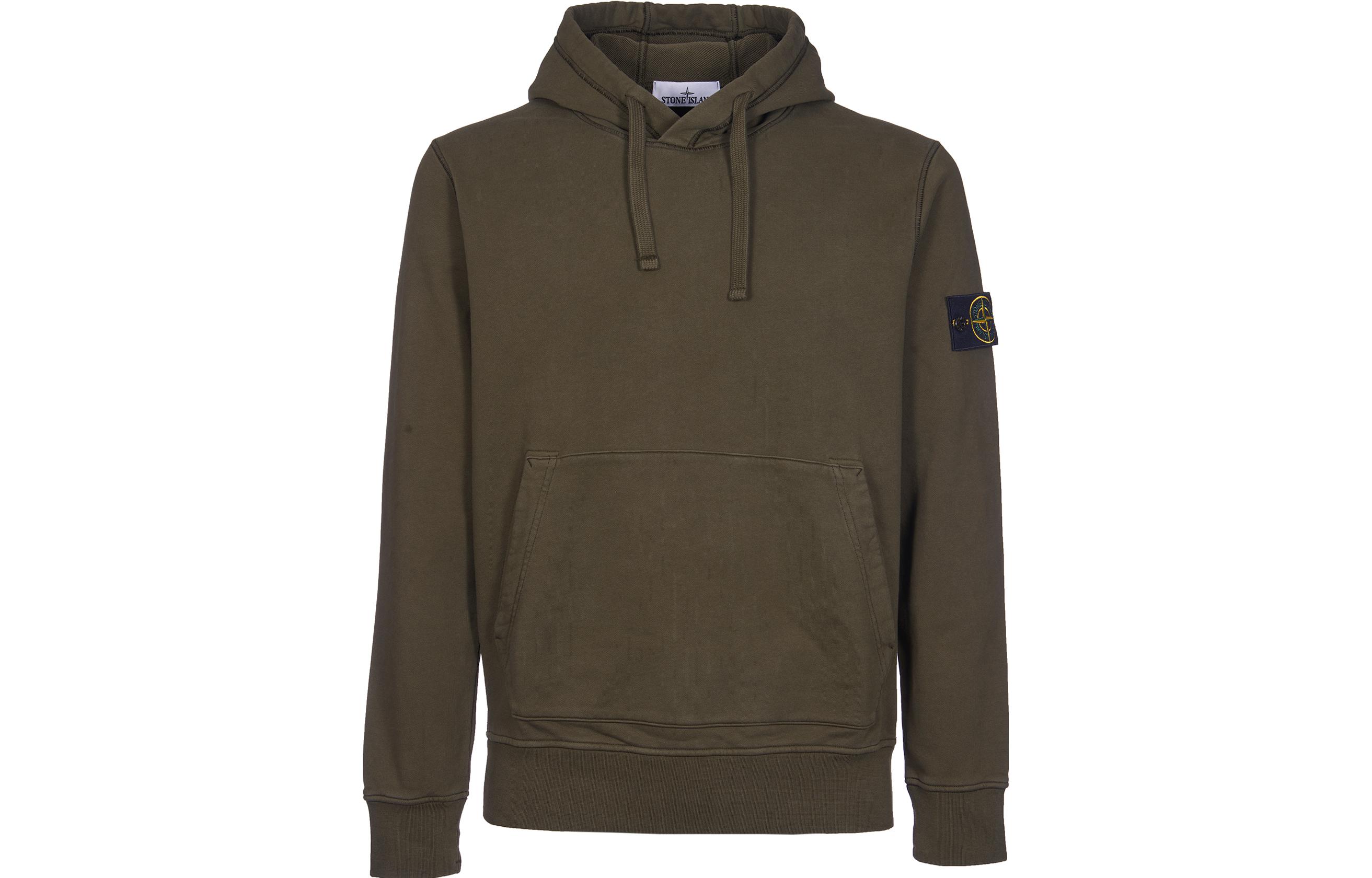 Stone Island FW23 Solid Color Fitted Hoodie Men’s Green 791564151-V0058