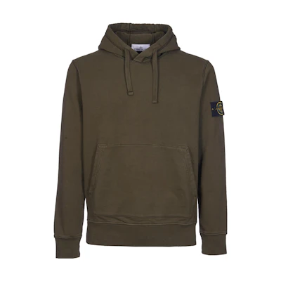 Stone Island FW23 Solid Color Fitted Hoodie Men’s Green 791564151-V0058