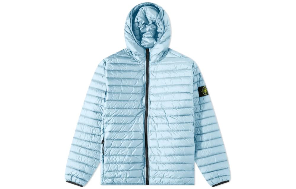 Stone Island FW23 Solid Color Hoodie Jacket Blue - Outerwear 791540324-V0041