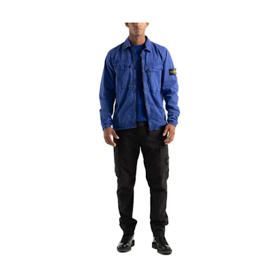 Stone Island FW23 Solid Color Logo Long Sleeve Jacket Blue 7915102WN-V0122