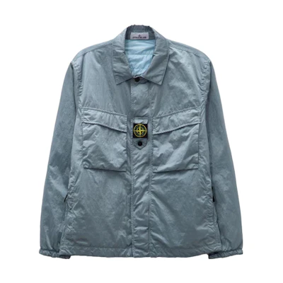 Stone Island FW23 Solid Color Long Sleeve Jacket Sky Blue Mens 7915Q0819-V0041
