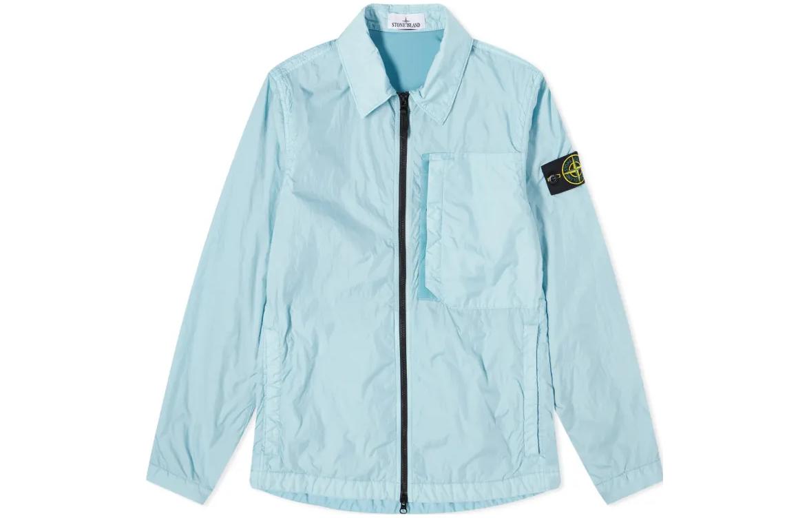 Stone Island FW23 Solid Color Pocket Long Sleeve Jacket Blue 791510723-V0041