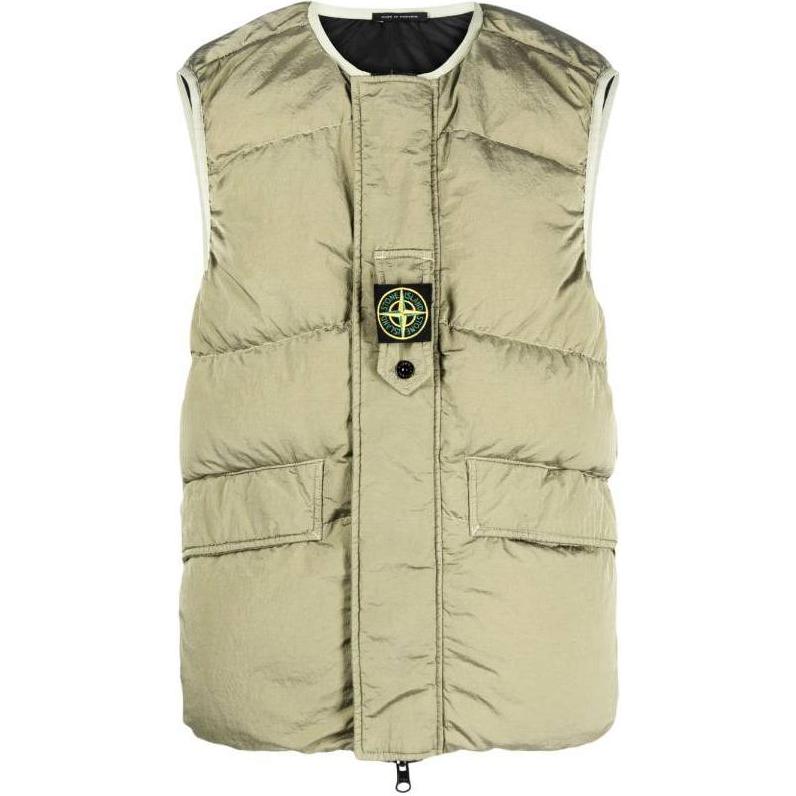 Stone Island FW23 Solid Color Sleeveless Jacket Light Green 7915G1119-V0091
