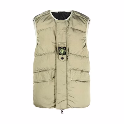 Stone Island FW23 Solid Color Sleeveless Jacket Light Green 7915G1119-V0091
