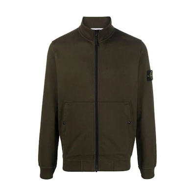 STONE ISLAND FW23 Solid Color Stand Collar Zip Jacket Brown 791562820-V0058