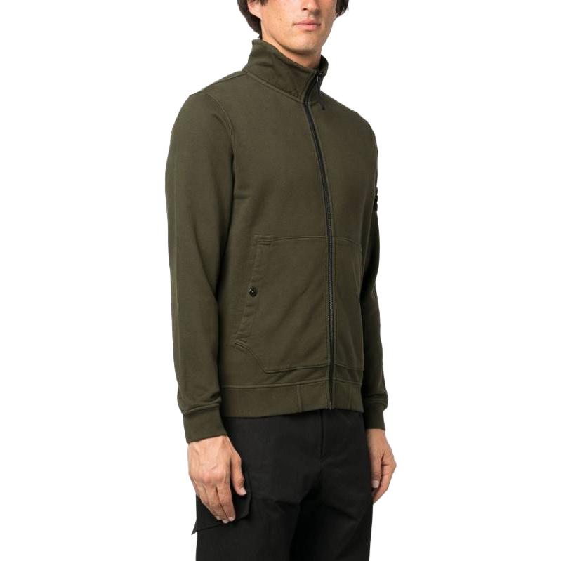 Details for STONE ISLAND FW23 솔리드 컬러 스탠드 칼라 집 재킷 브라운 791562820-V0058