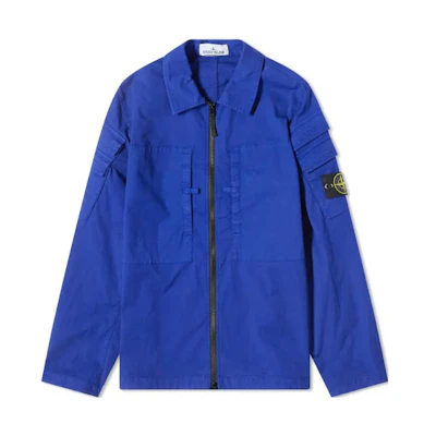 Stone Island FW23 Solid Color Zip-Up Collar Jacket Blue Mens Long Sleeve 791510610-V0022