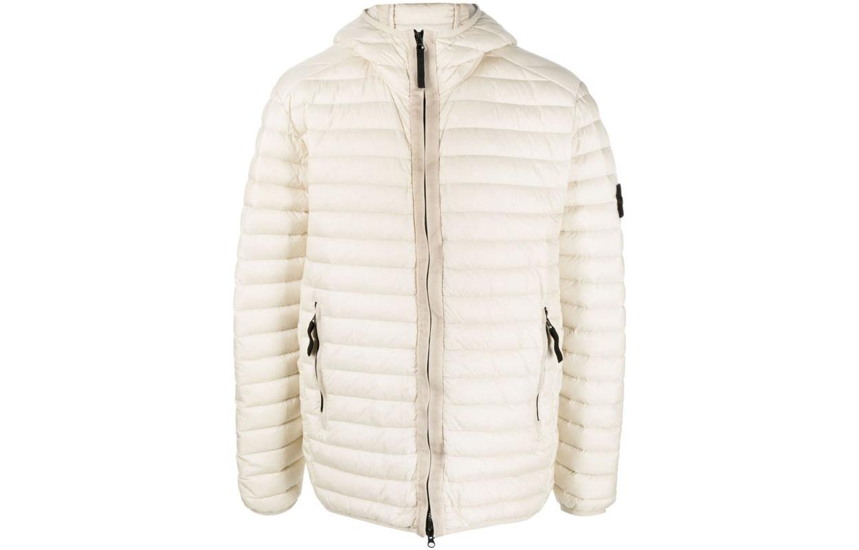 Stone Island FW23 Solid Color Zip Hoodie Jacket Beige - 791540324-V0097